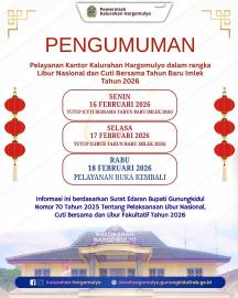 PENGUMUMAN LIBUR DAN CUTI BERSAMA DALAM RANGKA TAHUN BARU IMLEK TAHUN 2026